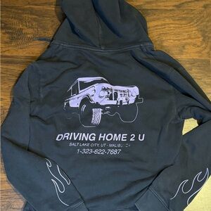 Driving Home 2 U Black Graphic Hoodie